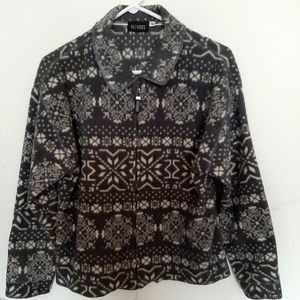 111 State Grey Fleece Zip Up Teddy Jacket Size Medium